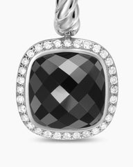 Albion® Drop Earrings in Sterling Silver with Black Onyx and Diamonds, 10mm