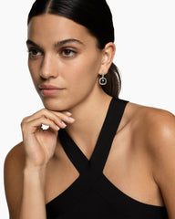 Albion® Drop Earrings in Sterling Silver with Black Onyx and Diamonds, 10mm