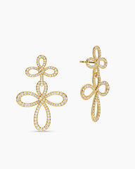 Wisteria® Drop Earrings in 18K Yellow Gold with Diamonds, 37.8mm
