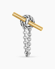 DY Mercer® Petite Toggle Chain Stud Earrings in Sterling Silver with 18K Yellow Gold, 38.2mm