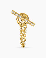 DY Mercer® Petite Toggle Chain Stud Earrings in 18K Yellow Gold with Diamonds, 38.2mm