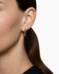 DY Mercer® Petite Toggle Chain Stud Earrings in 18K Yellow Gold with Diamonds, 38.2mm