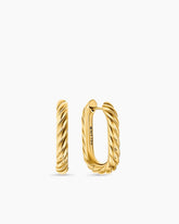 DY Madison® Cable Hoop Earrings in 18K Yellow Gold, 24.3mm