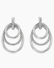 DY Mercer® Bold Triple Ring Drop Earrings in Sterling Silver, 48mm