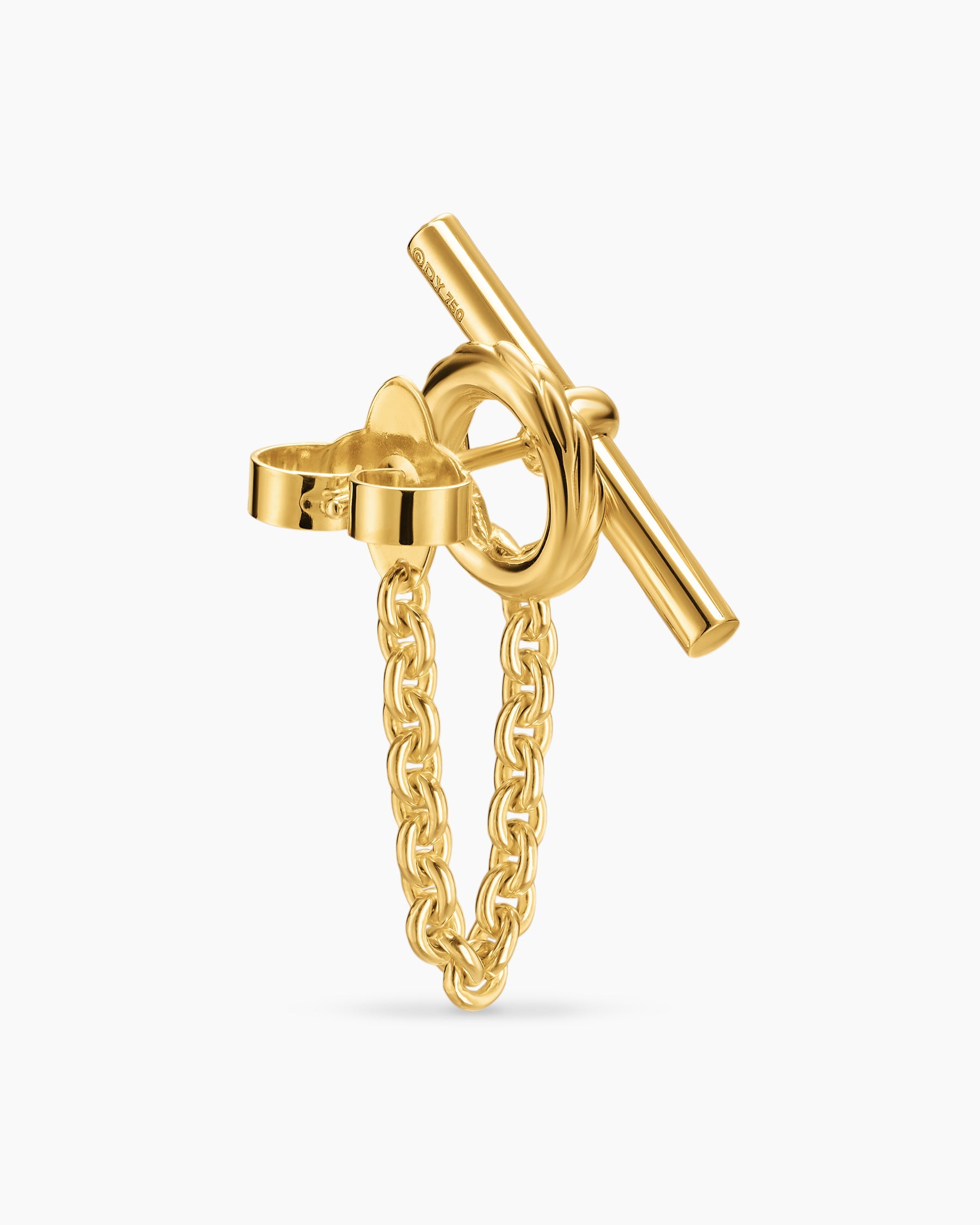 DY Mercer® Bold Toggle Chain Stud Earrings in 18K Yellow Gold, 50.4mm