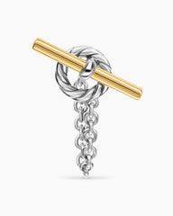 DY Mercer® Bold Toggle Chain Stud Earrings in Sterling Silver with 18K Yellow Gold, 50.4mm