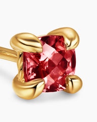 Micro Chatelaine® Stud Earrings in 18K Yellow Gold with Garnet, 4.8mm