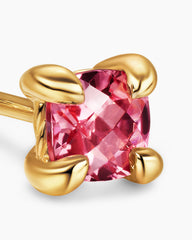 Micro Chatelaine® Stud Earrings in 18K Yellow Gold with Pink Tourmaline, 4.8mm