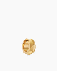 Faceted Hoop Earring in 18K Yellow Gold, 14.5mm