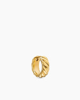 Sculpted Cable Hoop Earring in 18K Yellow Gold, 12.8mm