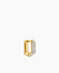 Streamline® Hoop Earring in 18K Yellow Gold with Diamonds, 11.7mm