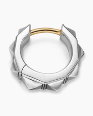 Pyramid Hoop Earring in Sterling Silver, 12.3mm