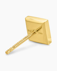 Pyramid Stud Earring in 18K Yellow Gold with Diamond, 6.6mm