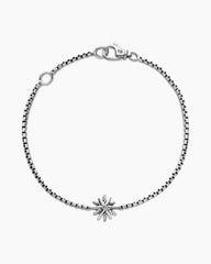Starburst Teen Bracelet in Sterling Silver with Center Diamond, 8mm