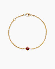 Chatelaine® Teen Bracelet in 18K Yellow Gold with Garnet, 4mm