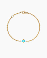 Chatelaine® Teen Bracelet in 18K Yellow Gold with Turquoise, 4mm