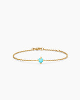 Chatelaine® Teen Bracelet in 18K Yellow Gold with Turquoise, 4mm