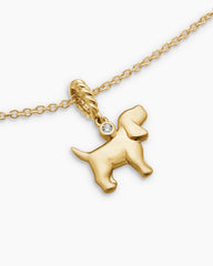Cable Collectibles® Teen Dog Necklace in 18K Yellow Gold with Diamond