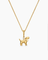 Cable Collectibles® Teen Dog Necklace in 18K Yellow Gold with Diamond