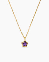 Cable Collectibles® Teen Star Necklace in 18K Yellow Gold with Amethyst