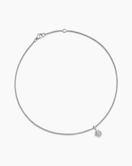 Starburst Teen Necklace in Sterling Silver with Center Diamond, 8mm