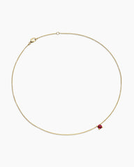 Chatelaine® Teen Necklace in 18K Yellow Gold with Garnet, 4mm