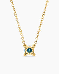 Chatelaine® Teen Necklace in 18K Yellow Gold with Hampton Blue Topaz, 4mm
