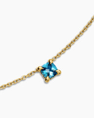 Chatelaine® Teen Necklace in 18K Yellow Gold with Hampton Blue Topaz, 4mm