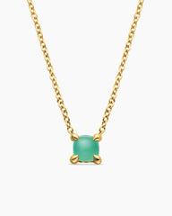 Chatelaine® Teen Necklace in 18K Yellow Gold with Chrysoprase, 4mm