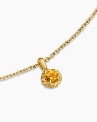 Cable Collectibles® Teen Birthstone Necklace in 18K Yellow Gold with Citrine, 3mm