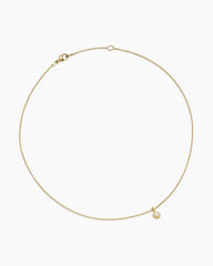 Cable Collectibles® Teen Birthstone Necklace in 18K Yellow Gold with Center Diamond, 3mm