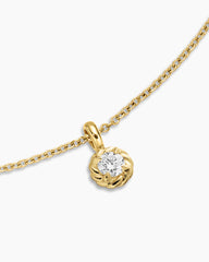 Cable Collectibles® Teen Birthstone Necklace in 18K Yellow Gold with Center Diamond, 3mm