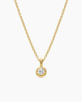 Cable Collectibles® Teen Birthstone Necklace in 18K Yellow Gold with Center Diamond, 3mm