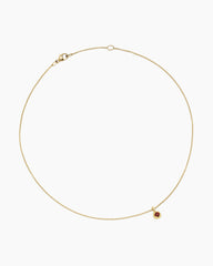 Cable Collectibles® Teen Birthstone Necklace in 18K Yellow Gold with Garnet, 3mm