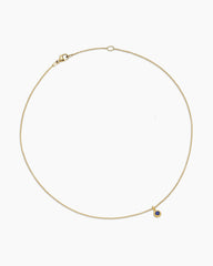 Cable Collectibles® Teen Birthstone Necklace in 18K Yellow Gold with Sapphire, 3mm