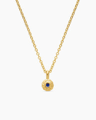Cable Collectibles® Teen Birthstone Necklace in 18K Yellow Gold with Sapphire, 3mm