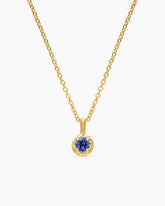 Cable Collectibles® Teen Birthstone Necklace in 18K Yellow Gold with Sapphire, 3mm