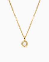 Cable Collectibles® Teen Birthstone Necklace in 18K Yellow Gold with Pearl, 3mm