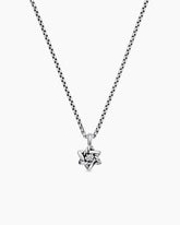 Cable Collectibles® Teen Star of David Necklace in Sterling Silver with Center Diamond