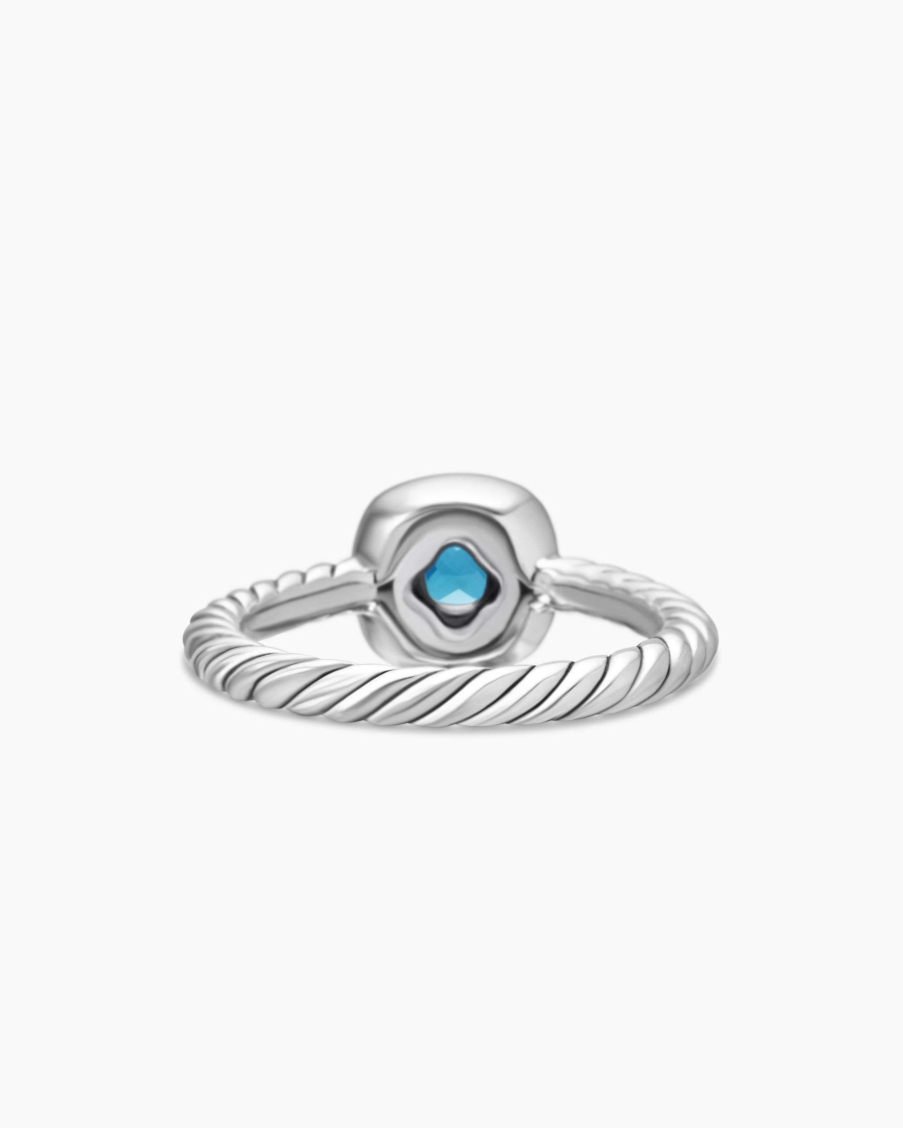 Albion® Teen Ring in Sterling Silver with Blue Topaz and Diamonds, 4mm