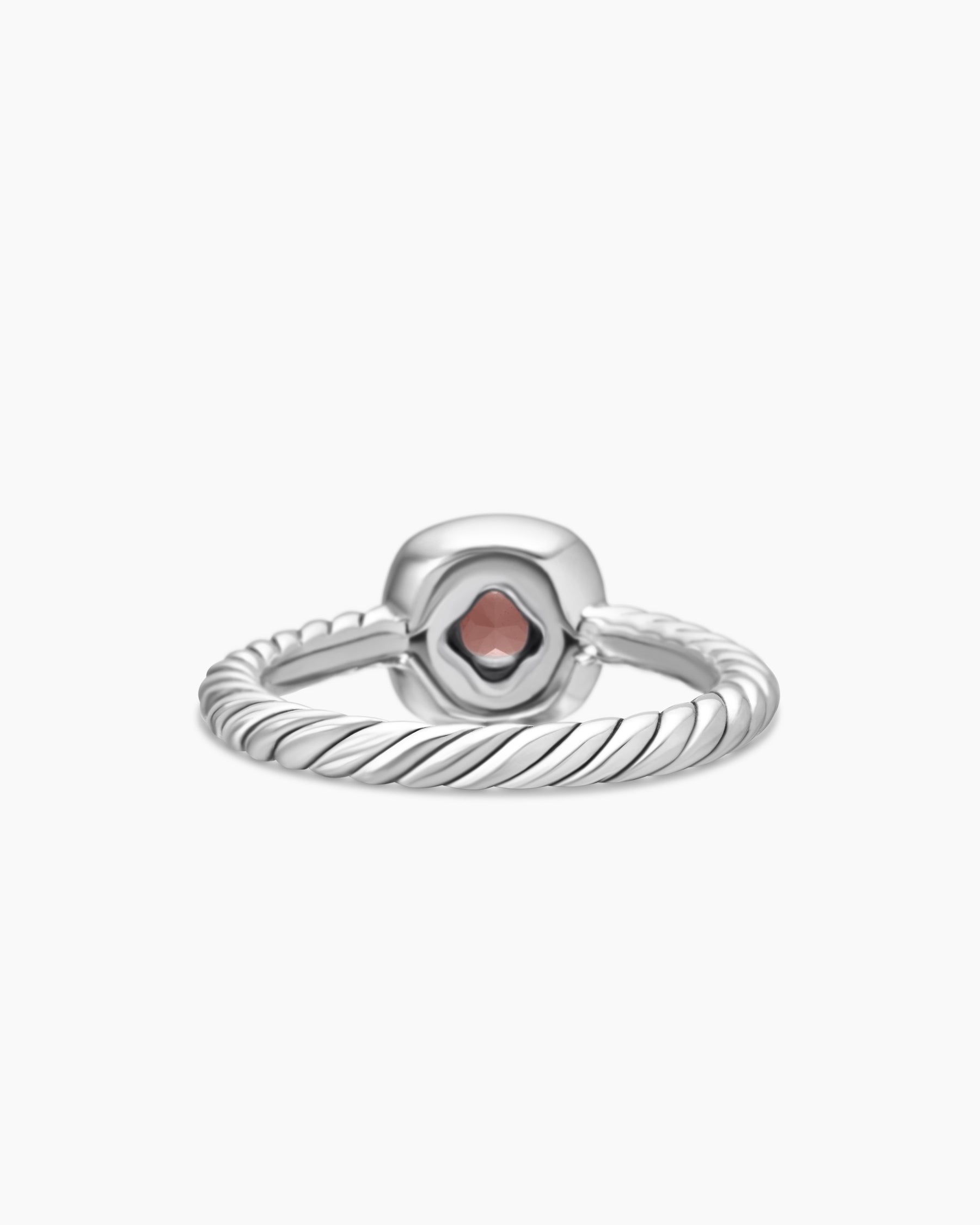 Albion® Teen Ring in Sterling Silver with Morganite and Diamonds, 4mm