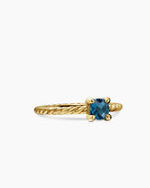 Chatelaine® Teen Ring in 18K Yellow Gold with Hampton Blue Topaz, 4mm