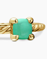 Chatelaine® Teen Ring in 18K Yellow Gold with Chrysoprase, 4mm