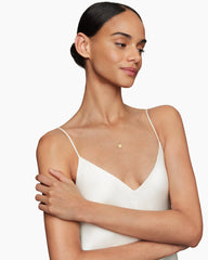 Initial Charm Necklace in 18K Yellow Gold with Diamond Z