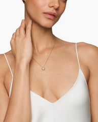 Infinity Pendant Necklace in 18K Yellow Gold with Pearl, 10mm