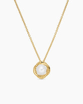 Infinity Pendant Necklace in 18K Yellow Gold with Pearl, 10mm