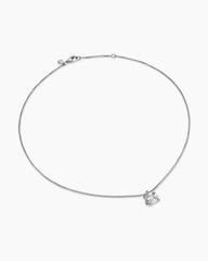 Cable Wrap Necklace in Sterling Silver with Crystal and Diamonds, 12.5mm