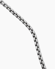 Box Chain Slider Necklace in Sterling Silver, 2.7mm
