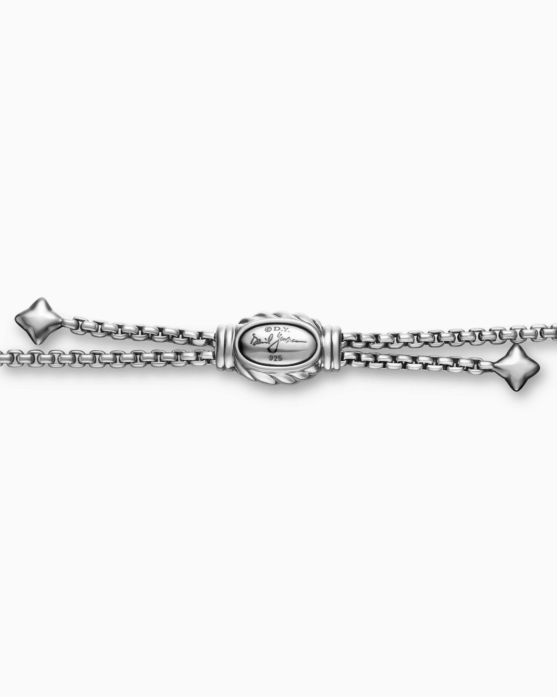 Box Chain Slider Necklace in Sterling Silver, 2.7mm