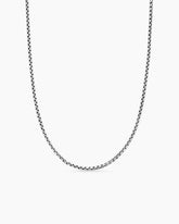 Box Chain Slider Necklace in Sterling Silver, 2.7mm